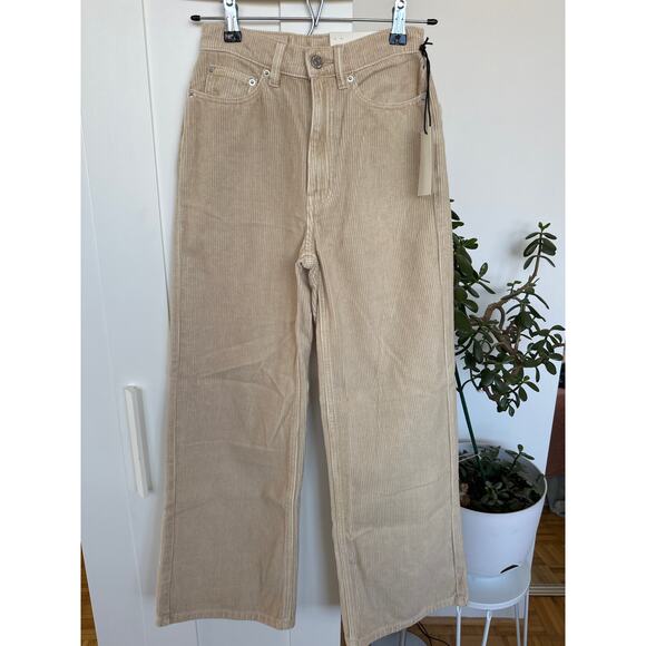 Urban Outfitters Women's  BDG High & Wide Tan Corduroy Pants, Size 24, NWT - Picture 1 of 5